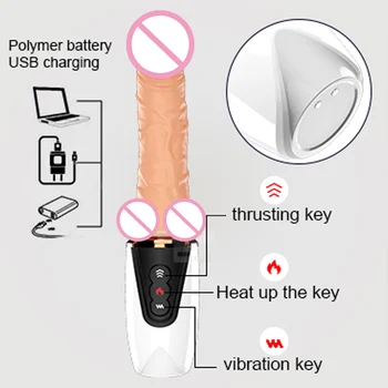 Šildymo Teleskopinis Vibruojantis Dildo Sekso Mašina, G-Taško Vibratorius Makšties Klitorį Stimuliuoja Intymių Prekių Suaugusiųjų Sekso Žaislai Moterims