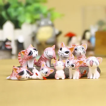 9Pcs Mielas Chi ' s Sweet Home Terariumai Figūrėlės Cute Kačių Apdailos Pasakų Sodas Miniatiūrinės Figūrėlės Namų Puošybai