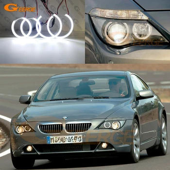 BMW E63 E64 630Ci 630i 645Ci 650i M6 2003-2010 Ultra ryškūs SMD LED Angel Eyes halo žiedų rinkinys Dienos Šviesą Automobilių stilius