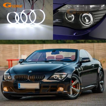 BMW E63 E64 630Ci 630i 645Ci 650i M6 2003-2010 Ultra ryškūs SMD LED Angel Eyes halo žiedų rinkinys Dienos Šviesą Automobilių stilius