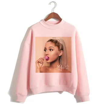 Ariana Grande Palaidinukė drabužių 7 Žiedai moterų 2019 Hoodies Negabaritinių streetwear gobtuvu moteriška spausdinti gaubtu Highstreet
