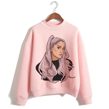 Ariana Grande Palaidinukė drabužių 7 Žiedai moterų 2019 Hoodies Negabaritinių streetwear gobtuvu moteriška spausdinti gaubtu Highstreet