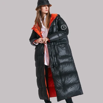 2020 Nauji Aukštos Kokybės Žiemos Striukė Moterims Storio Parko Plius Dydžio Ilgas Bio pūkas Gobtuvu Žiemos paltai Europos stiliaus Šiltas Outwear