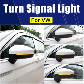 LED galinio vaizdo Veidrodis Indikatorius, Indikatorių Kartotuvas Dinamiškas Posūkio Signalo Lemputė VW Tiguan MK2 2017-2019 Touareg MK3 ES 2019