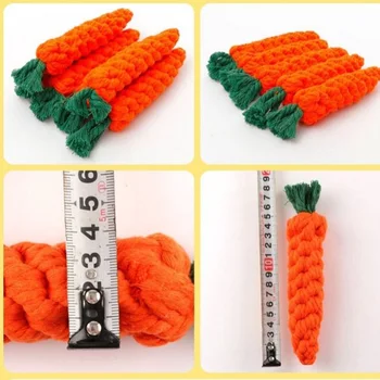 Augintiniai prekių žaislas austi morkų šuo medvilnės molinis virvę juokinga kramtyti kačių žaislai taikyti naudotis naudojamas medvilnės ir lino čihuahua žaislas