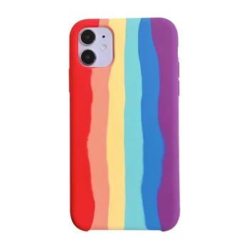 LS Saldainiai-spalvų Vaivorykštė, Telefono dėklas skirtas iPhone 6S 7 8 PLUS XS Max XR 