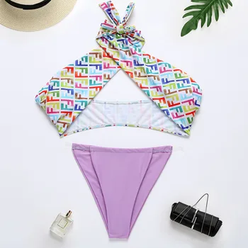 Apynasrio Wrap Bikini Komplektas Brazilijos String Biquini 2 Gabalas Besimaudančių Plaukimo Kostiumas Moterims, su Paminkštinimu Maudymosi kostiumai Seksualus Mikro Bikinis