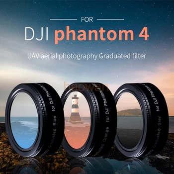 Wtianya Matavimo pilka Orange Blue Objektyvo Filtro rinkinys apsaugos DJI phantom 4 pro kameros