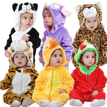 Kūdikiams Panda Naujagimių Drabužiai, Kūdikių Mergaitės Berniukai Romper Kūdikių Drabužiai Žiemos Jumpsuit Bamblys naujagimio Rinkinius Vienaragis Pižama