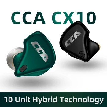 CCA CX10 Bluetooth 5.0 TWS In-Ear Stebėti, Ausinių 1BA+4DD Hibridas Vairuotojas Vienetas HIFI Belaidė laisvų Rankų įranga Stereo Žaidimas Sporto Ausinių CX4