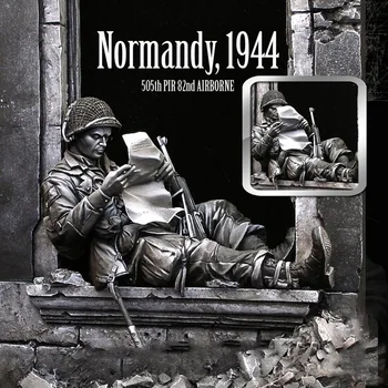 Unpainted Rinkinys 1/28 170mm Normandijoje, 1944 m. su baziniais pav Istorinė Figūra, Dervų Rinkinys
