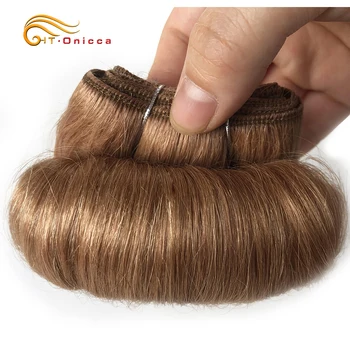 Garbanotas Plaukų Ryšulių Malaizijos Žmogaus Plaukų Pynimas Ryšulių 4Pcs/Daug Trumpų Plaukų Produktų, Banguoti Ryšulių Žmogaus Garbanotas Plaukų priauginimas