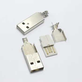 10set Type A Male USB 2.0 / 3.0 Extender Laido Adapteris Duomenų Sinchronizavimo Keitiklis 4 1 Black 