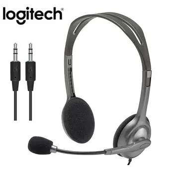 Logitech H110/H111 Stereofoninė laisvų Rankų įranga su Mikrofonu 3.5 mm Single/Dual Plug Laidines Ausines Daugiafunkcį Muzikos Žaidimai Skambučius