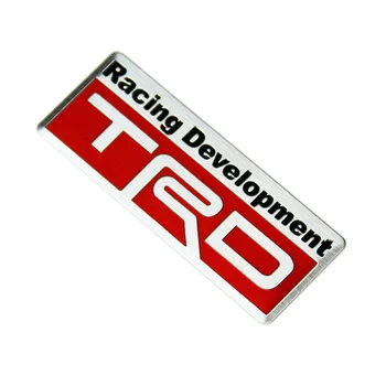 1PCS 8cm Auto Automobilis Optikos 3D Lenktynių Plėtros TRD Lipdukas Emblema Decal 