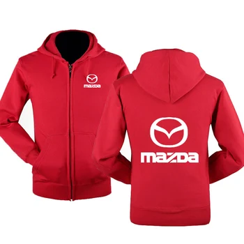 Naujas Mados Mazda Automobilio Logotipas Palaidinukė Hoodies Hoody Vyrams Pavasarį, Rudenį, Vilnos, Medvilnės Su Užtrauktuku Striukė HipHop Harajuku Vyrų Drabužiai.