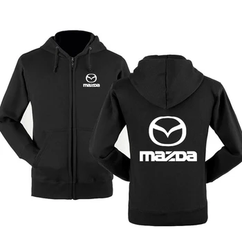 Naujas Mados Mazda Automobilio Logotipas Palaidinukė Hoodies Hoody Vyrams Pavasarį, Rudenį, Vilnos, Medvilnės Su Užtrauktuku Striukė HipHop Harajuku Vyrų Drabužiai.
