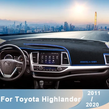Toyota Highlander XU50 Kluger 2011-2019 2020 Automobilio prietaisų Skydelio Dangtelį, Mat Išvengti Šviesos Padas, Anti-UV Kilimo Raštas, Aksesuarai