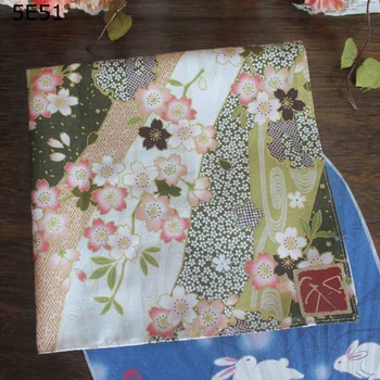 Vyrų, Moterų, Vaikų nosinė furoshiki medvilnė /Japoniška sakura spausdinti 35cm/Daug naudoja