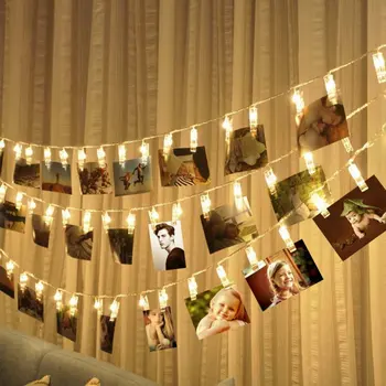 LED Kortelės, Paveikslėliai, Nuotraukos Įrašus Vinys Ryškiai atostogų lightBattery String Šviesos Festivalis Šalis Vestuvių Valentino Dekoras, šviesos Namuose