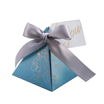 RMTPT 50pcs/daug Trikampės Piramidės saldainių dėžutė partija pasisako ir dovanos, dovanų dėžutėje vestuvių dovanos svečiams vestuvių dekoravimas