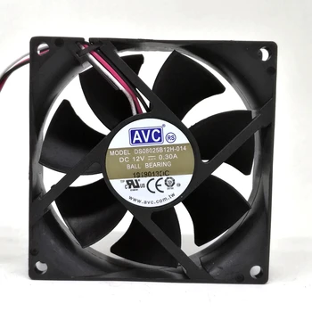 80mm ventiliatorius nauja AVC DS08025B12H ds08025b12h-014 8cm 8025 12V 0.30 kompiuterio CPU važiuoklės kompiuterį išjungti aušinimo ventiliatorius