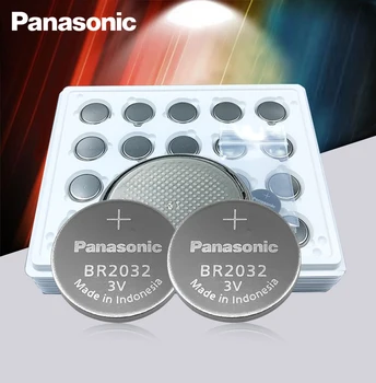 10VNT/Daug Originalių Panasonic 3V BR2032 Baterija BR 2032 Aukštos temperatūros Mygtuką Monetos Elementų Baterijų