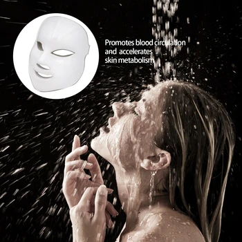 7 Spalvų LED Veido Kaukė Fotonų Terapija Veido Massager Moterų Odos Priežiūros Priemones, Raukšlių Šalinimas Anti-Senėjimo Valymo Grožio Mašina