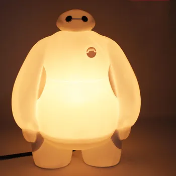 Naujas Šiltai Balta LED Stalo Lempa Kūrybos Herojus 6 Baymax Mielas Animacinių filmų Nakties Šviesos Vaikų Žaislai, Dovanos, Namų Puošybai Miegamojo Lempa
