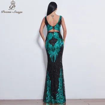 Naujas stilius Angelas sparnų China vakarines sukneles moterims, ilgai vestido de festa Vakare chalatai vestidos elegante vestido de mujer