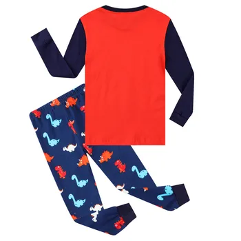 1-7Years Vaikai, Kūdikis, Berniukas Mergaičių Animacinių Dinozaurų Pižama Viršūnes Sleepwear Kelnes Nustatyti Komplektus berniuko drabužiai, 2-piece namų paslauga M5