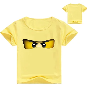 2019 Ninjago Animacinių Filmų Modelis Medvilnės O-Kaklo Trumpomis Rankovėmis Marškinėliai Baby Girl Berniukų Drabužiai Vasaros Legoes T-Shirt Vaikų Viršūnes Tee
