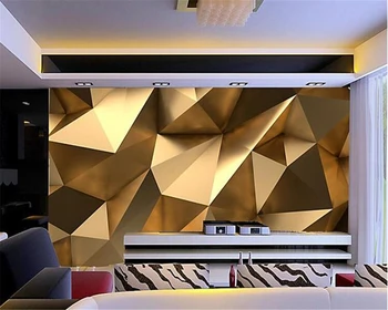 Beibehang Užsakymą mados asmenybės tapetai aukso minimalistinė geometrinių gyvenimo kambario, miegamasis papel de parede tėtis peint tapety