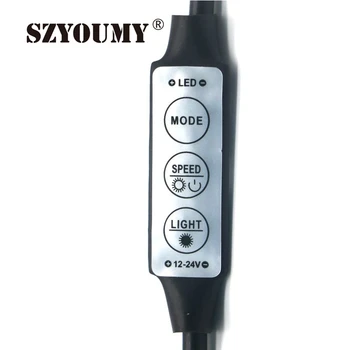 SZYOUMY Mini LED Valdiklis Dimeris 3 raktas Vienos Spalvos LED Juostos SMD 3528 5050 DC 12V balta 144w Nemokamas Pristatymas