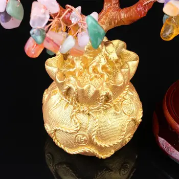 Crystal Pasisekė Medžio Dekoro Pinigų Medžio Ornamentais Bonsai Stilių Gausybę Sėkmės Feng Shui Puošmena Namų Dekoravimo Bazės