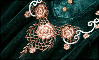 ZUOMAN Moterims, Elegantiška Siuvinėjimas Aksomo Suknelė Moterų Dizaineris Kokteilis Šaliai, Skraistės Vintage Stiliaus Kinijos Vestidos Plius Dydis 4XL