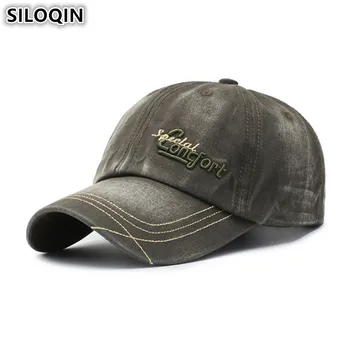 SILOQIN Snapback Cap Vyrų Mados Siuvinėjimo Raštą, Skrybėlės Naujas 2019 M. Pavasarį Džinsinio Beisbolo Kepurės Vyrams Reguliuojamo Dydžio prekinių Ženklų Kepurės