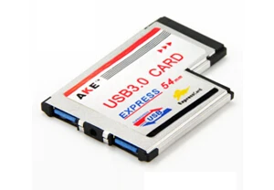 Nemokamas pristatymas NAUJOS nešiojamojo kompiuterio Express USB 3.0 Išplėtimo kortelių ExpressCard 54 slydimo Adapteris Keitiklis