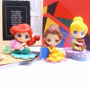 Disney nauja mielas Princesė Q Posket Princesė Veiksmų Skaičiai PVC Modelis Lėlės dekoro gimtadienis Vaikams Žaislas Kalėdų dovana