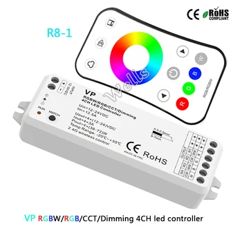 VP 2.4 G bevielio RGBW/RGB/BMT/Tamsos 4CH DC12-24V 12A 4 in 1 