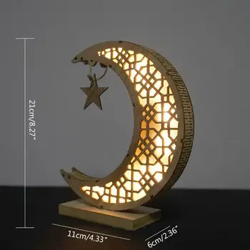 Ramadanas Eid Mubarakas Mediniai Mėnulis Papuošalus Arabų Musulmonų Šviesos Amatų Papuošalai