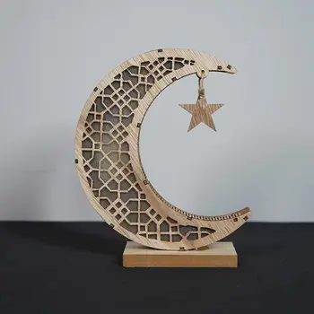Ramadanas Eid Mubarakas Mediniai Mėnulis Papuošalus Arabų Musulmonų Šviesos Amatų Papuošalai