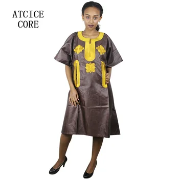 Afrikos suknelės moterims, nemokamas pristatymas 2018 Dashiki Suknelės heidi bazin riche tradicinių afrikos drabužiai moterims