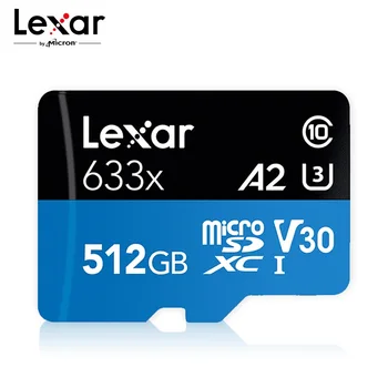 Lexar 633x micro sd kortelė 32GB 64GB 128GB 256 GB SDXC/SDHC Flash Atminties Kortelė 512GBTF Kortelę Gopro/DJI/Nintendo/išmaniojo telefono jungiklis
