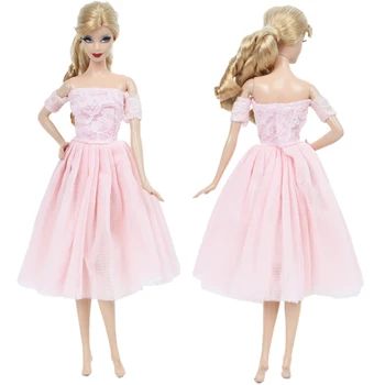 17 Vnt = Atsitiktinis 15 Priedai + 2 Nėrinių Mini Suknelė Princesė Suknelės, Šaliai, Krepšys, Akiniai Karūna Karoliai Drabužius Barbie Lėlės Žaislas