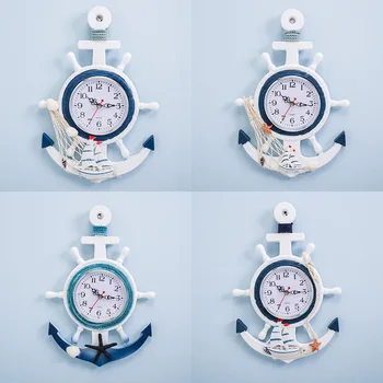 Relojes De Sumalti Derliaus Decoracion Vaikai Sieninis Laikrodis Nordric Dizaino Inkaro Formos Namų Medinis Laikrodis Reloj Sumalti Infantil