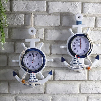 Relojes De Sumalti Derliaus Decoracion Vaikai Sieninis Laikrodis Nordric Dizaino Inkaro Formos Namų Medinis Laikrodis Reloj Sumalti Infantil