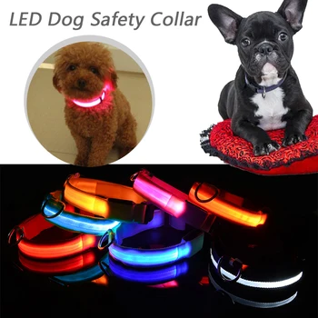 Šuo naminių Gyvūnėlių Apykaklės Mirksi USB Įkraunama LED Saugos lemputės Led naminių Gyvūnėlių Apykaklės Nailono Pet Saugos Dirželis ant Kaklo Diržas Mažas, Didelis Šuo
