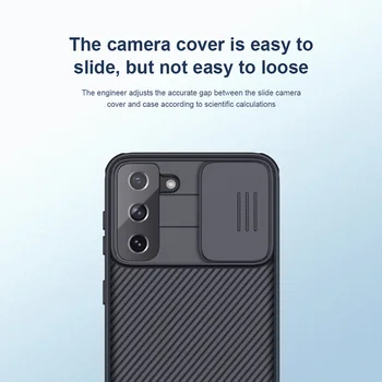 Samsung Galaxy S21 S21+ Plius Atveju Nillkin CamShield Pro Atveju Skaidrių Kameros Apsaugos Atveju 