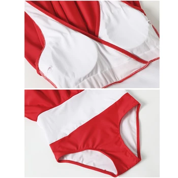 Moterų 2020 metų Vasaros Maudymosi Kostiumą, Raudonos V-kaklo Diržas vientisi maudymosi kostiumėlį, Kietas Korėja maudymosi Kostiumėliai maudymosi kostiumėlį Moterų Sijonas Plaukti Kostiumas Suknelė